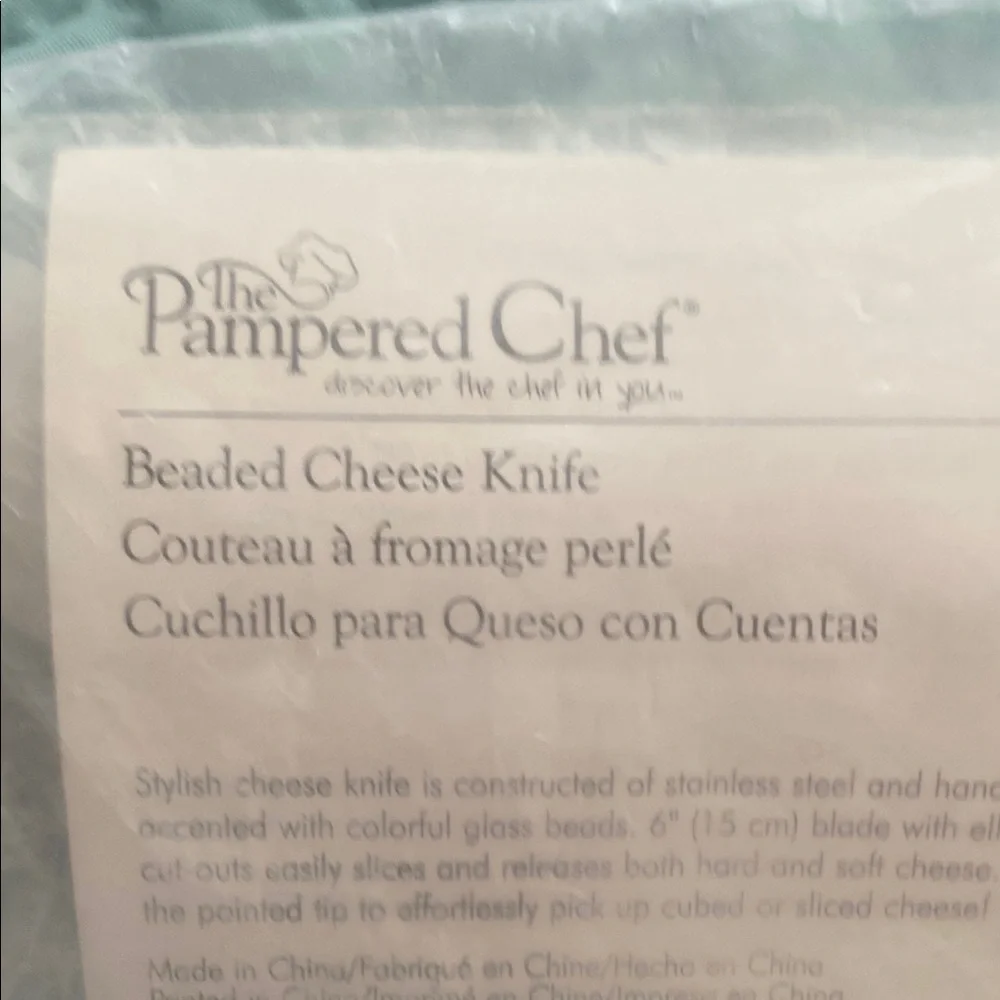 The Pampered Chef Red and Silver Cake Server